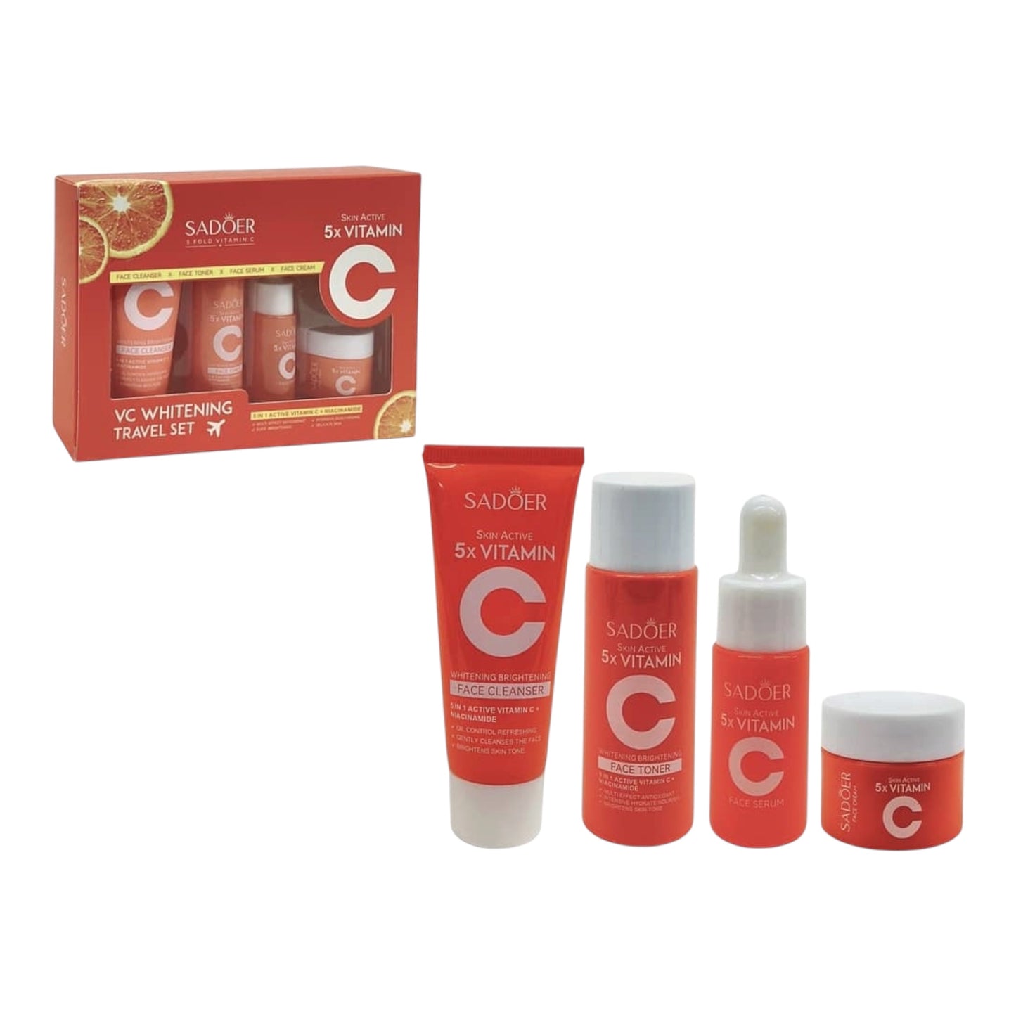 SET DE SKINCARE(4 PIEZAS)VIT C Y NIACINAMIDA-REF:9445