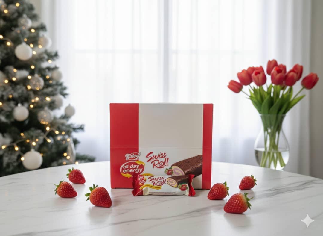 BRAZO GITANO SWIS ROLL DE CHOCOLATE Y FRESA