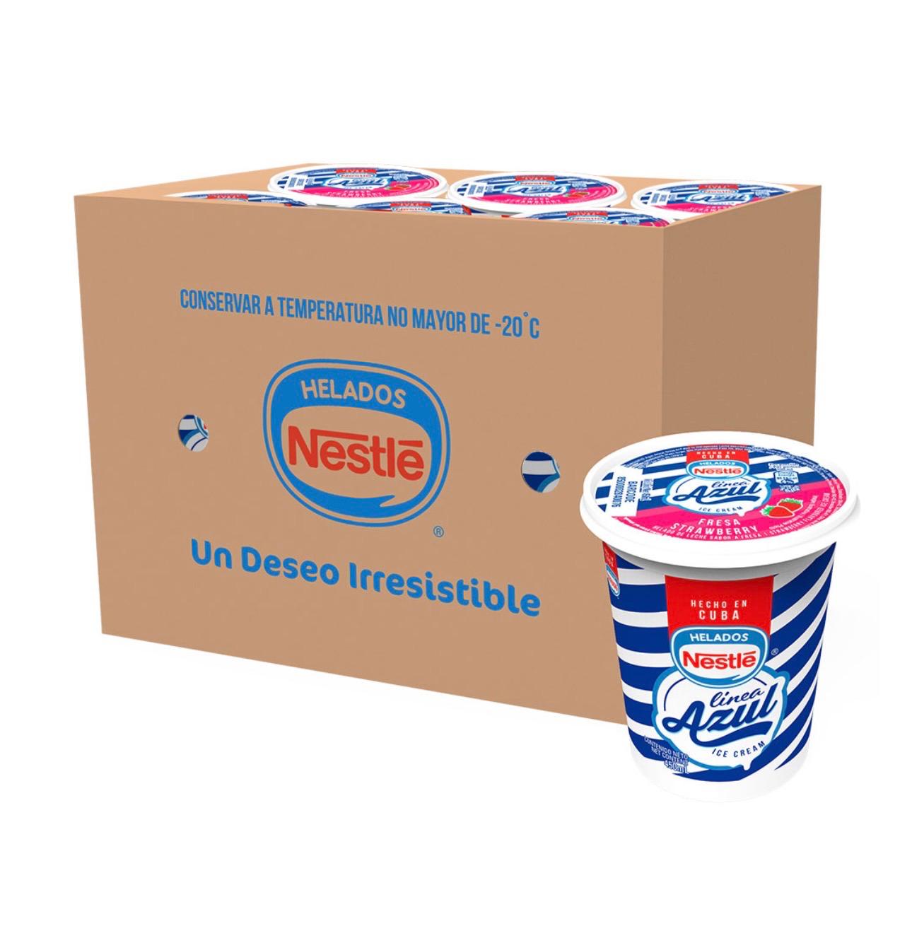 HELADO NESTLE LINEA AZUL DE FRESA-POTES DE 450 ML