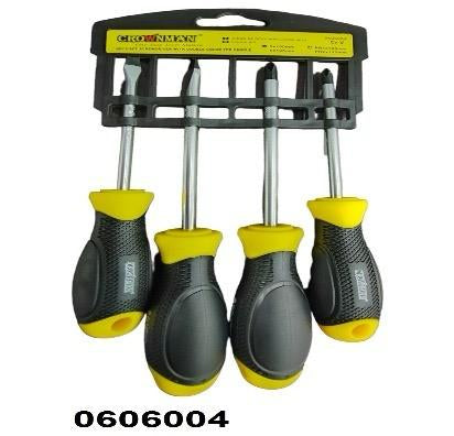 JUEGO DE DESTORNILLADOR(4 PIEZAS)CROWNMAN