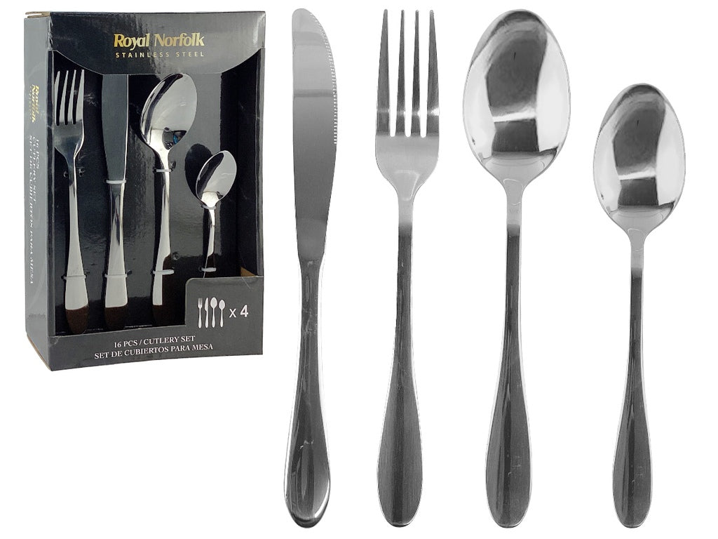 Set de Cubiertos Plateado (16 piezas) - Ref 0928