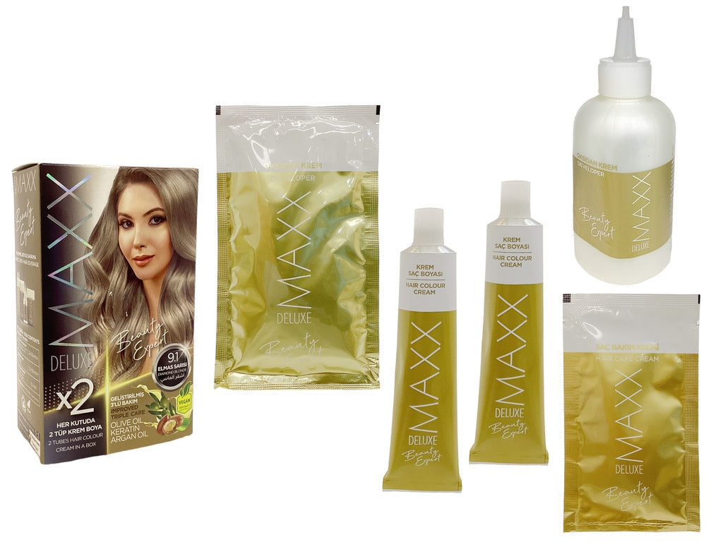 Tinte Para el Cabello 9.1 Rubio Diamante (Aceite de Oliva, Aceite de Argan y Queratina) - Código 353.23.750