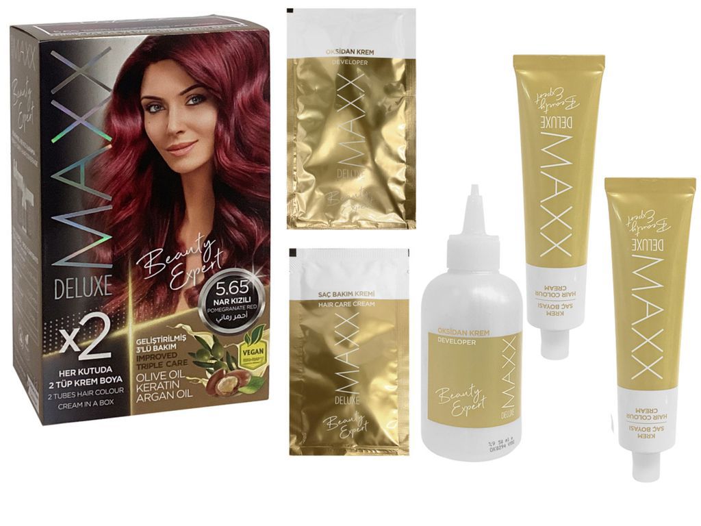 Tinte Para el Cabello 5.65 Rojo Granada (Aceite de Oliva, Aceite de Argan y Queratina) - Código 353.23.750