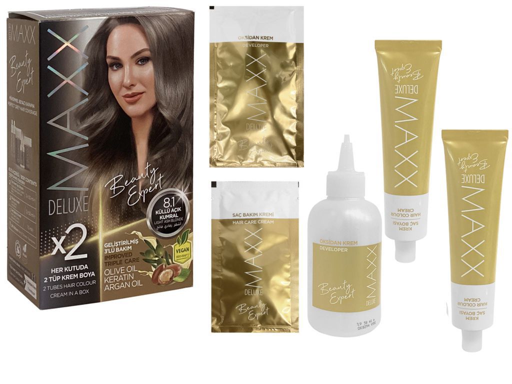 Tinte Para el Cabello 8.1 Castaño Claro (Aceite de Oliva, Aceite de Argan y Queratina) - Código 353.23.750