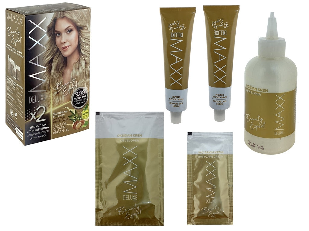 Tinte Para el Cabello 9.00 Rubio Intenso (Aceite de Oliva, Aceite de Argan y Queratina) - Código 353.23.750