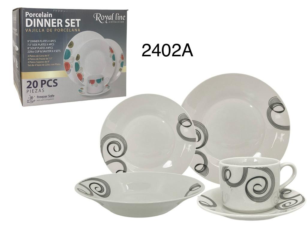 JUEGO DE VAJILLA DE 20 PCS