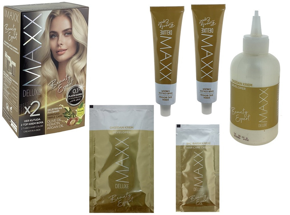 Tinte Para el Cabello 0.1 Rubio Platino (Aceite de Oliva, Aceite de Argan y Queratina) - Código 353.23.750