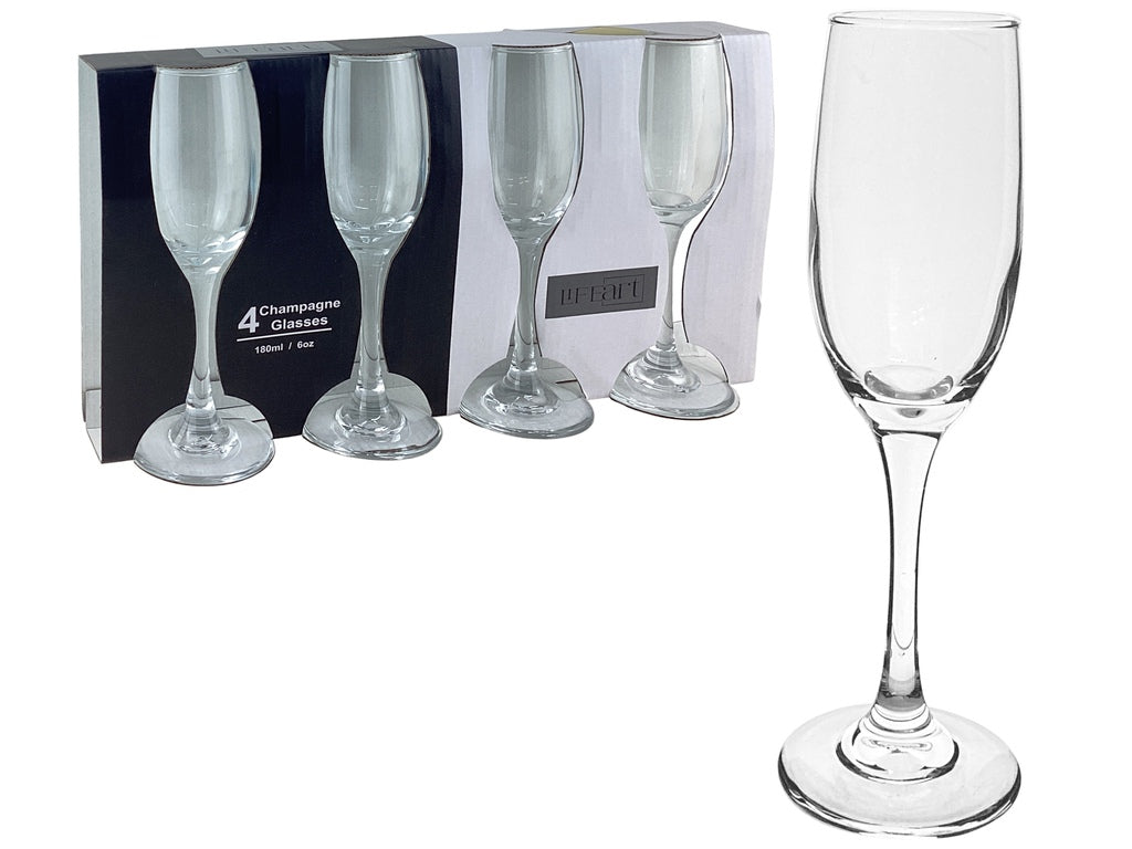 SET DE 4 COPAS DE CHAMPAGNE (180ML)-REF 0741WP