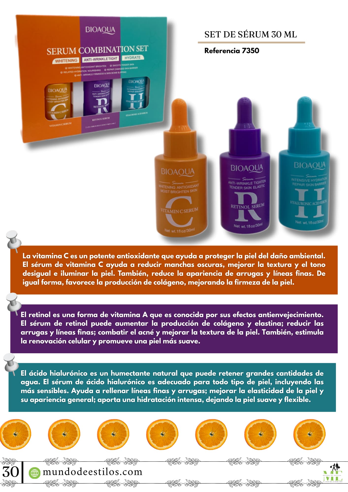 SET DE SERUM FACIAL-REF: 7350. 30 ML