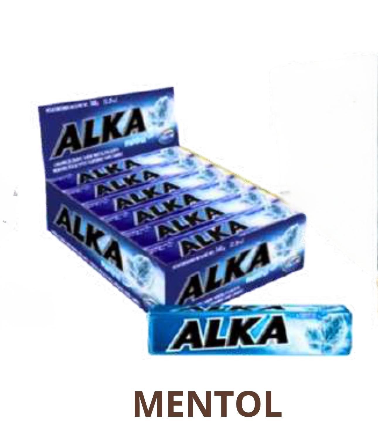 CARAMELO ALKA MENTOL Y FUERTE(12 UNIDADES POR ESTUCHE)