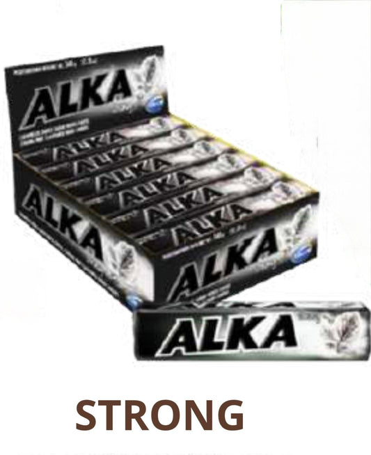 CARAMELO ALKA MENTOL Y FUERTE(12 UNIDADES POR ESTUCHE)