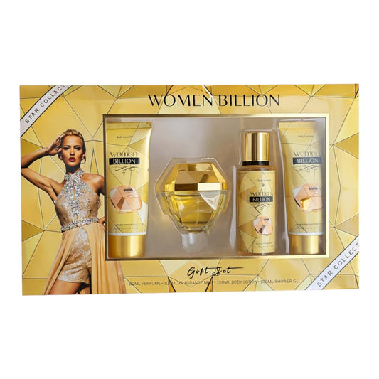 ESTUCHE WOMEN BILLION(REF: TC0111128) REGALO PARA MUJER 4 PIEZAS