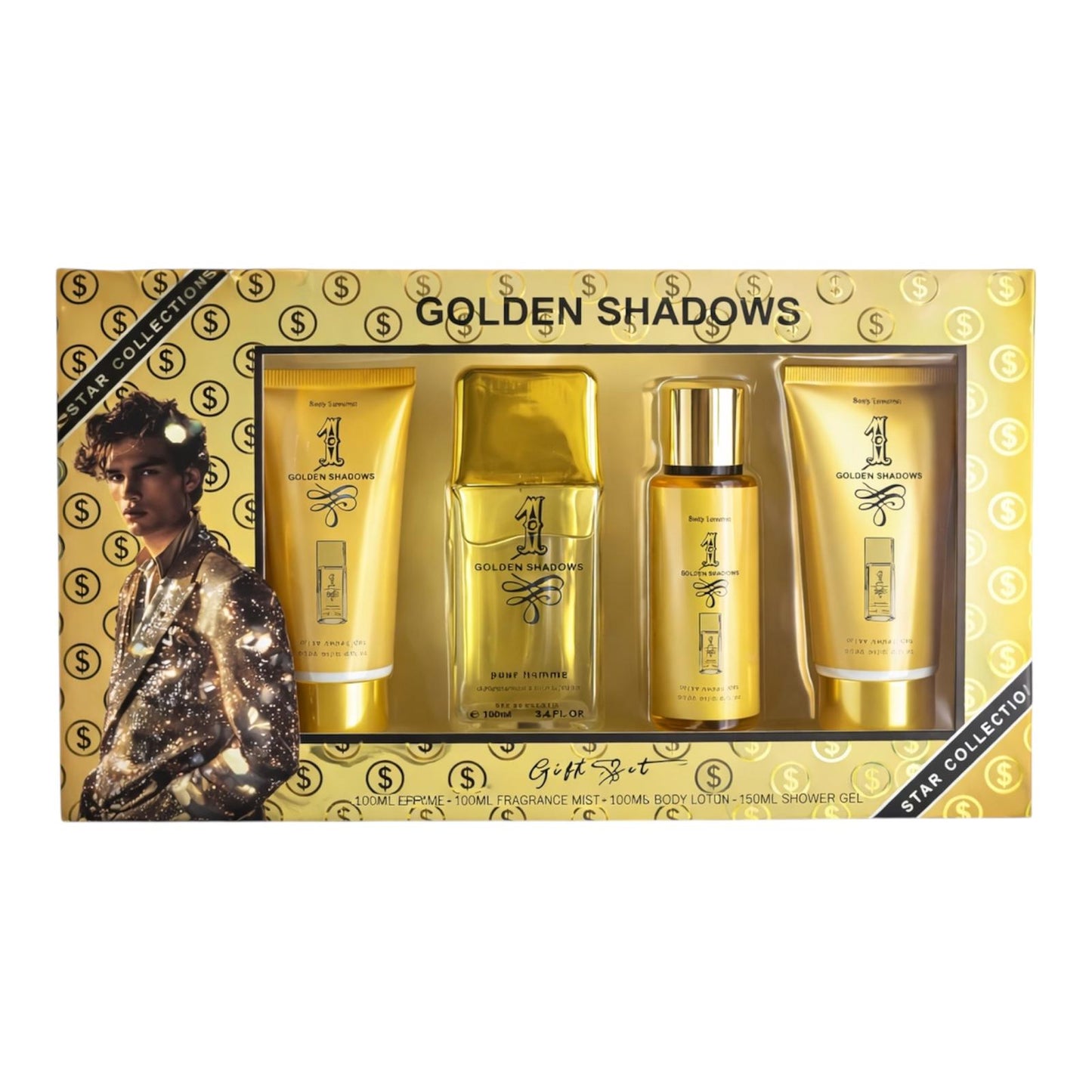 ESTUCHE GOLDEN SHADOW(REF:TCA900124) REGALO PARA HOMBRES 4 PIEZAS