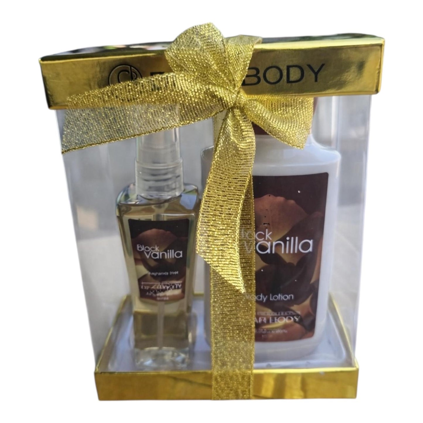 ESTUCHES DORADOS CON LAZO-CREMA 236 ML-COLONIA DE 88 ML