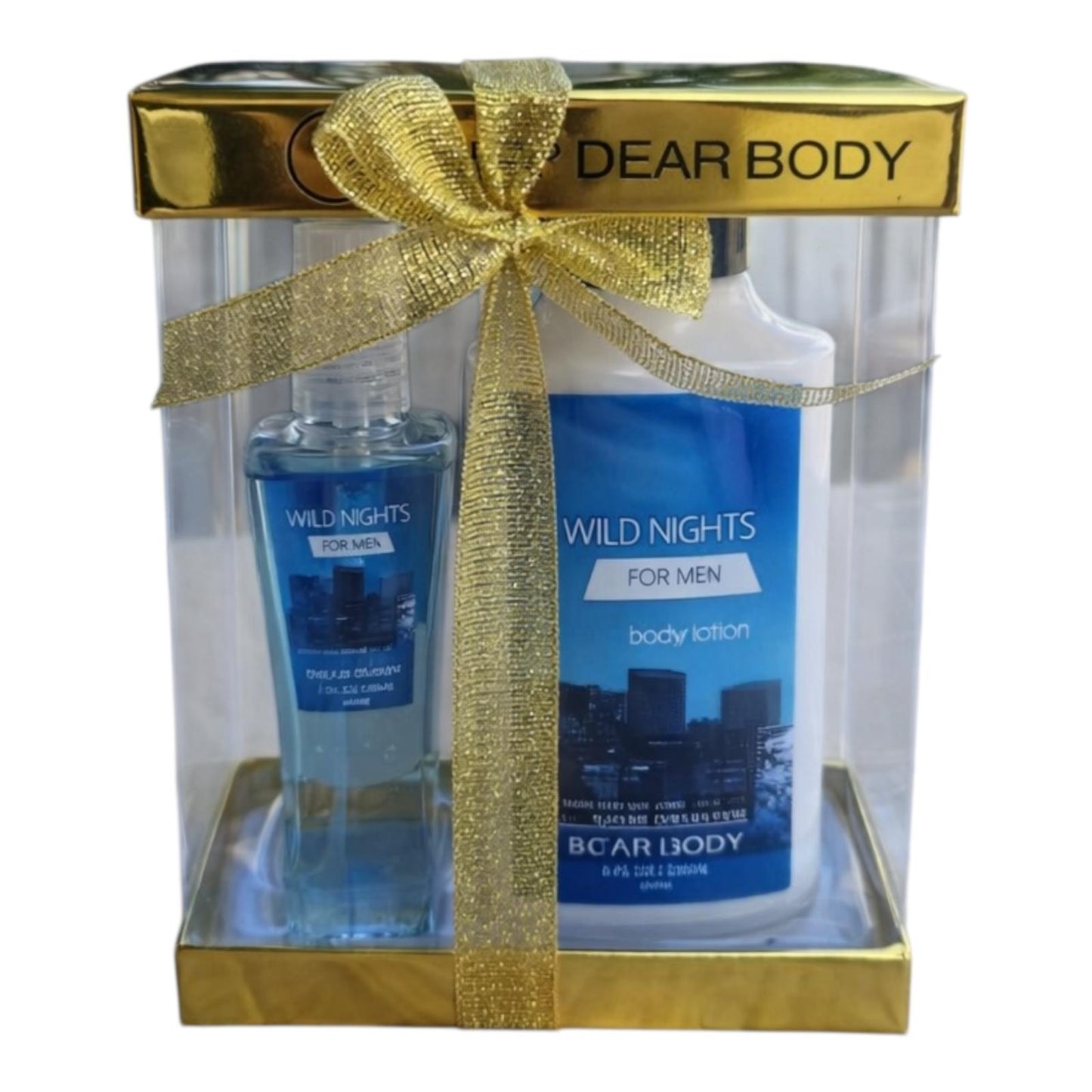 ESTUCHES DORADOS CON LAZO-CREMA 236 ML-COLONIA DE 88 ML