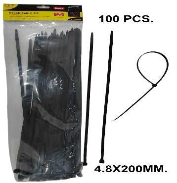 AMARRES NYLON NEGRO-4.8X200 DE 100 PCS