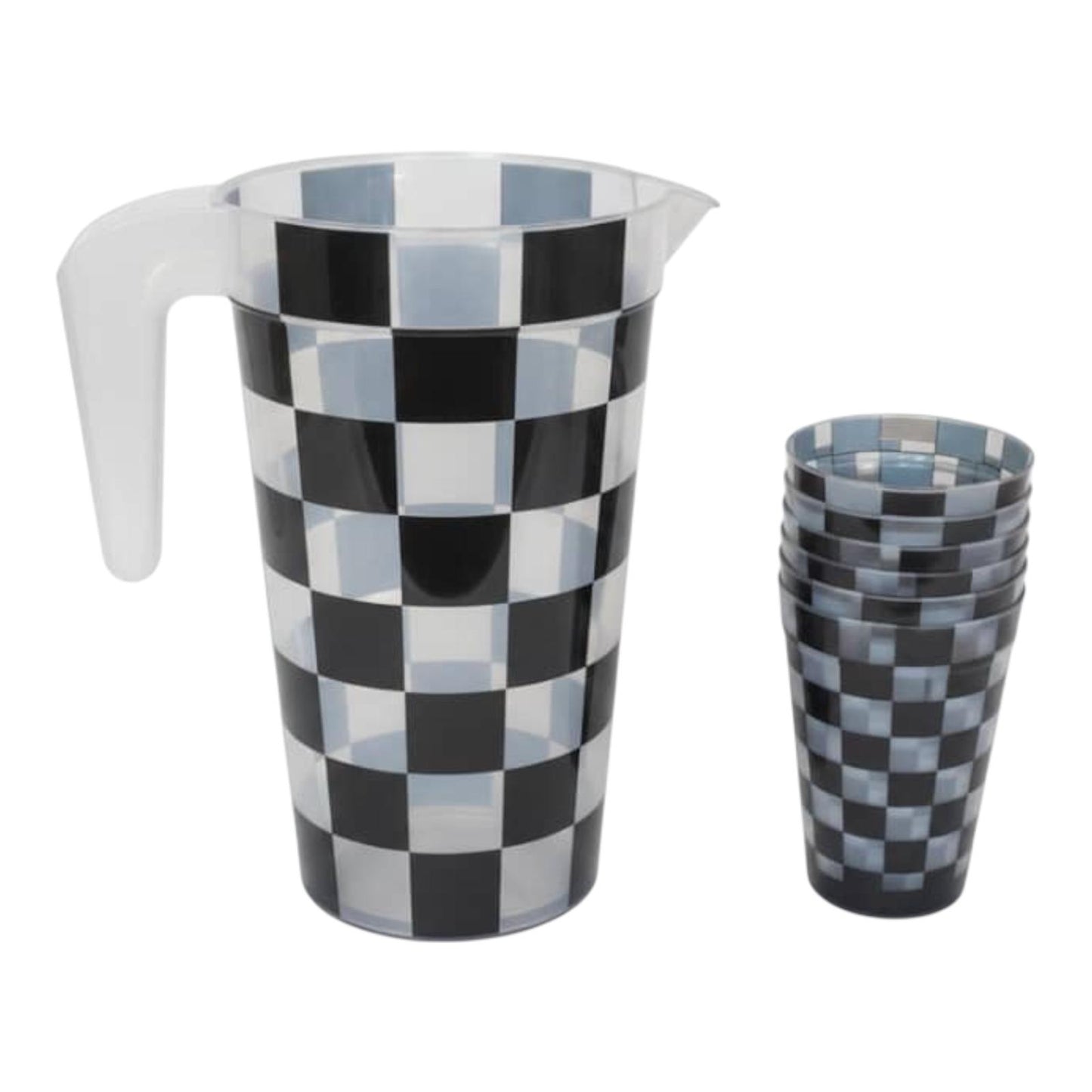 JARRA PLASTICA CON 6 VASOS PLASTICOS-REF:270