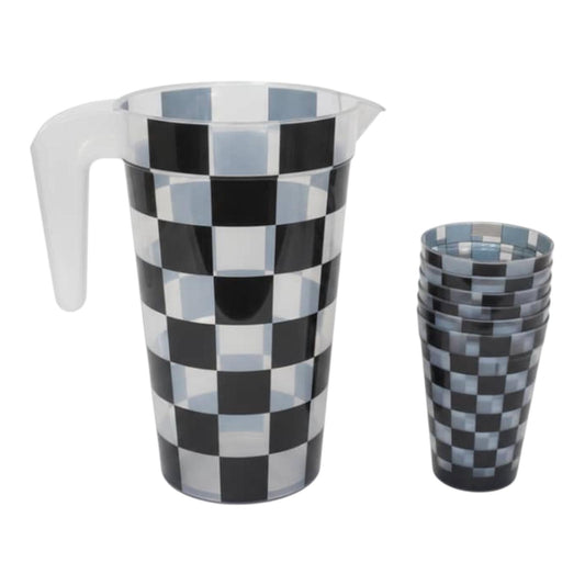 JARRA PLASTICA CON 6 VASOS PLASTICOS-REF:270