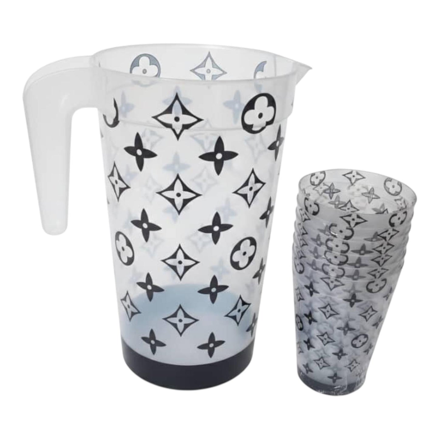 JARRA PLASTICA CON 6 VASOS PLASTICOS-REF:270