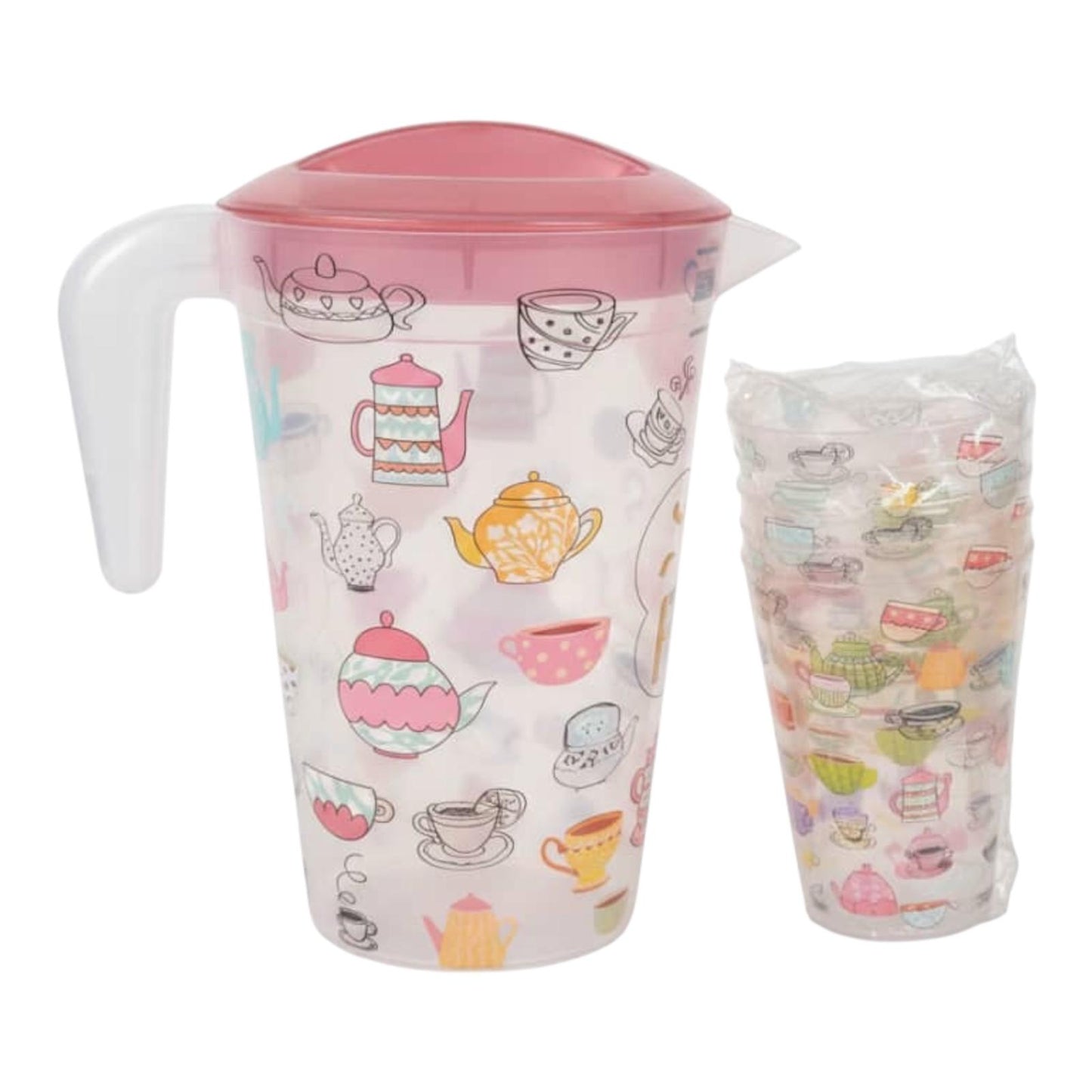 JUEGO DE JARRAS CON 6 VASOS PLASTICOS-REF:272