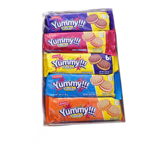 CAJA DE 10 PAQUETES DE GALLETAS YUMMY(5 SABORES)