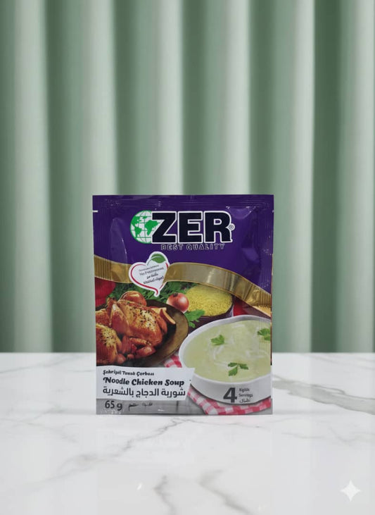 SOPA INSTANTANEA DE POLLO CON FIDEOS Y CONDIMENTOS-65 GRAMOS