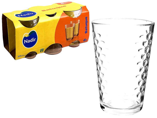 JUEGO DE 6 VASOS DE CRISTAL(265 ML)-REF:2019