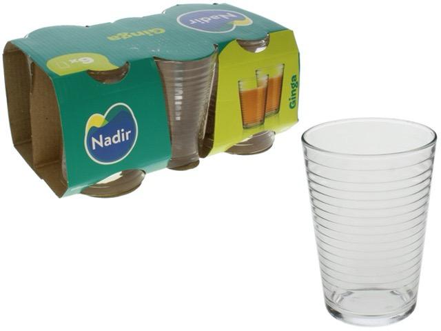 JUEGO DE 6 VASOS DE CRISTAL(265 ML)