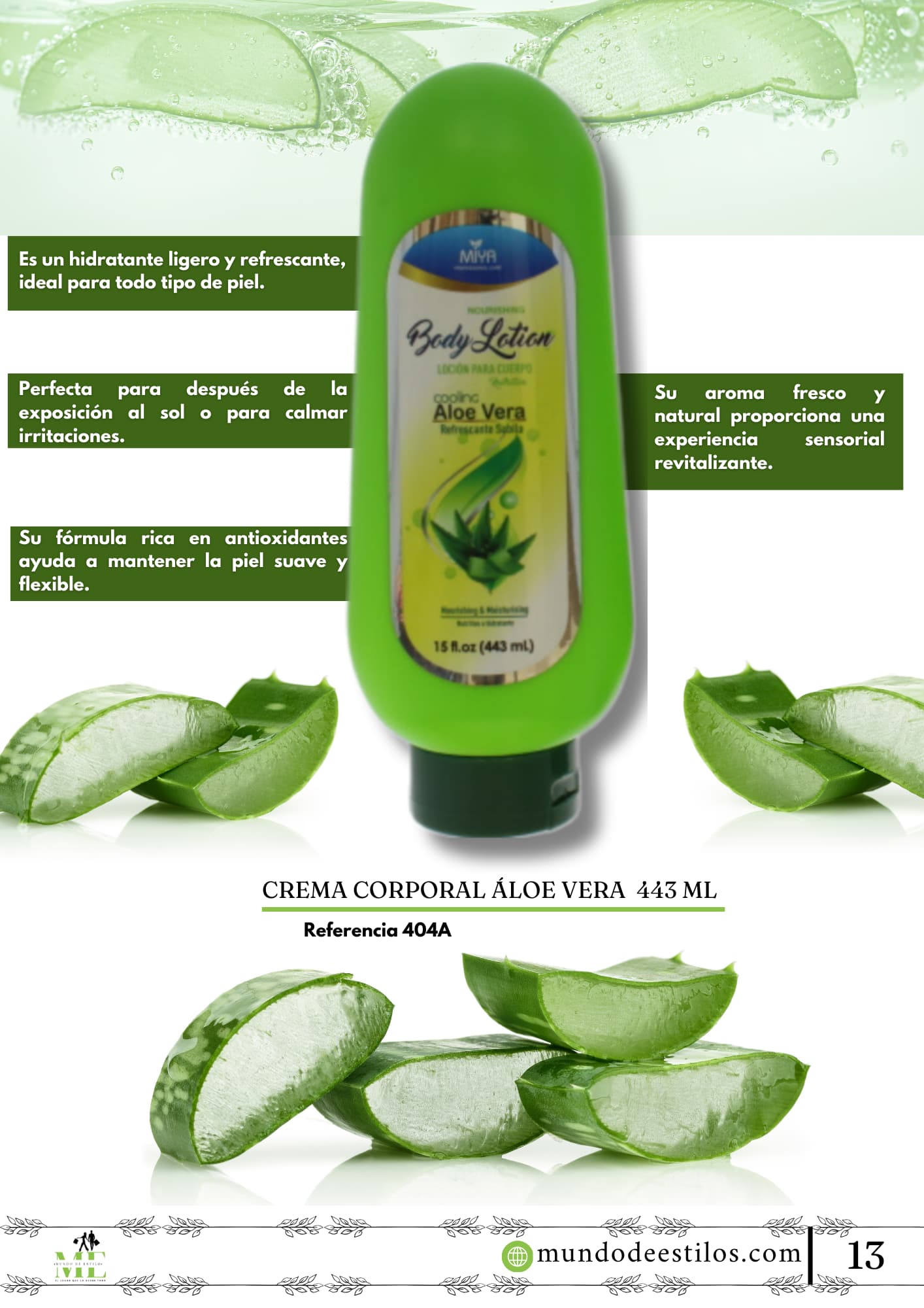 CREMA CORPORAL CON ALOE VERA-443 ML