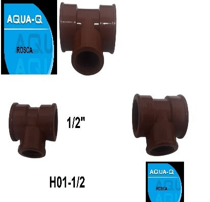 TEE ROSCA 1/2 PVC