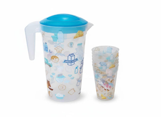 JUEGO DE JARRAS CON 6 VASOS PLASTICOS-REF:271